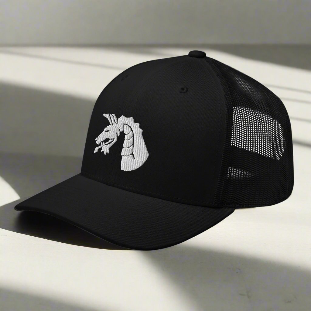 18th airborne dragon insignia on a trucker hat