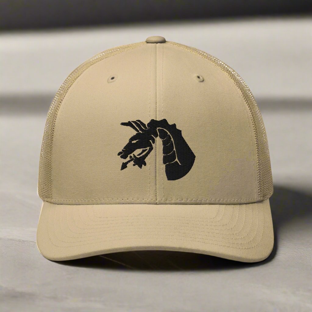 18th airborne dragon insignia on a trucker hat