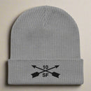 10th special forces group ribbed beanie with embroidered design