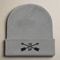 10th special forces group ribbed beanie with embroidered design
