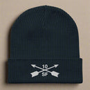 10th special forces group ribbed beanie with embroidered design