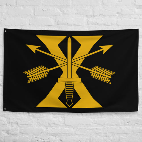 Black flag with 10th special forces Insignia and roman numeral design