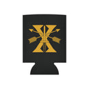 Black can cooler with 10th special forces insignia and roman numeral design