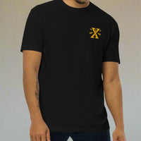 Black t-shirt with 10th special forces design on left chest