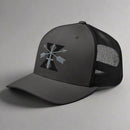 Gray snapback cap with 10th special forces insignia and roman numeral design