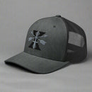 Gray snapback cap with 10th special forces insignia and roman numeral design