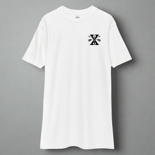 White t-shirt with 10th special forces design on left chest