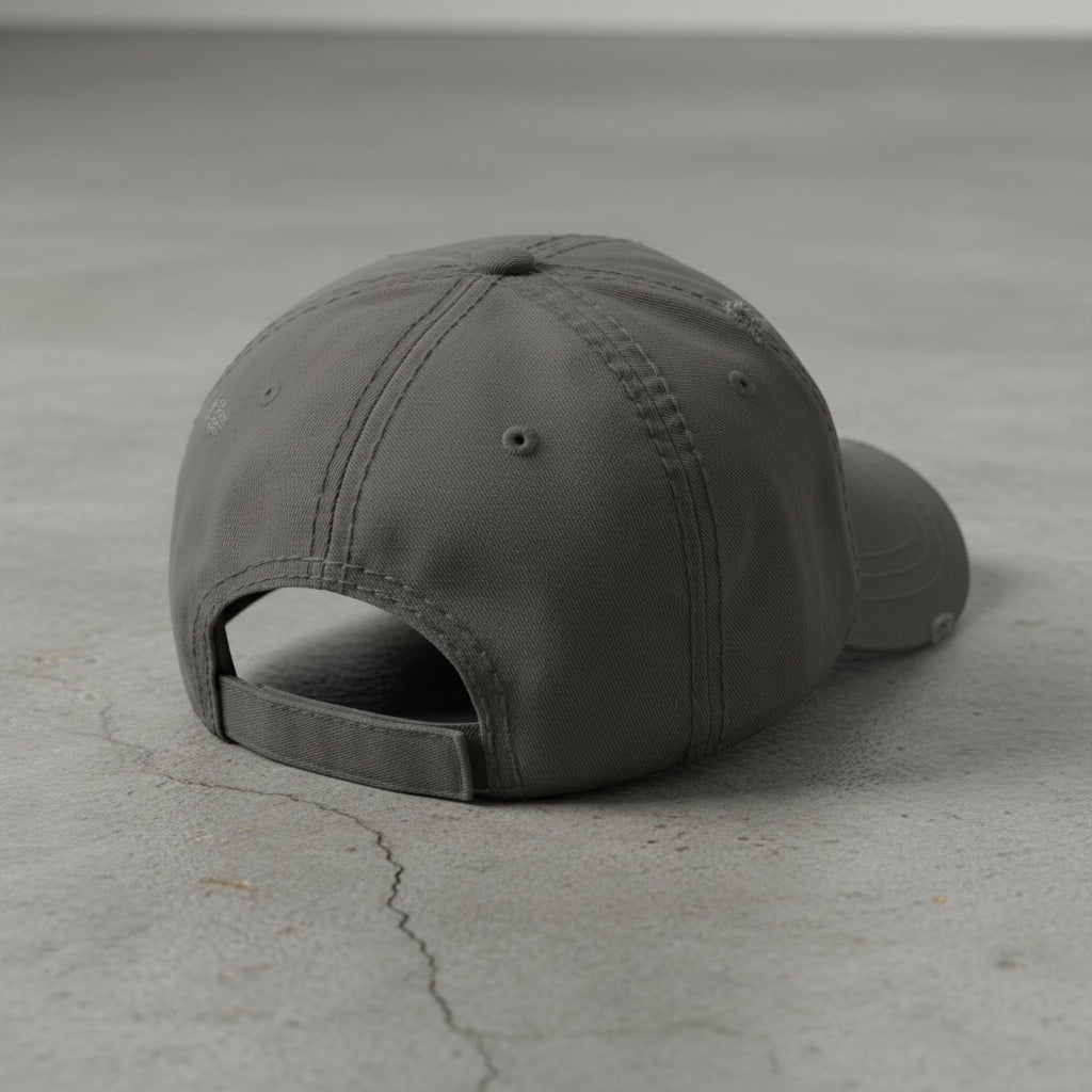 Distressed dad hat with 10th Mountain insignia