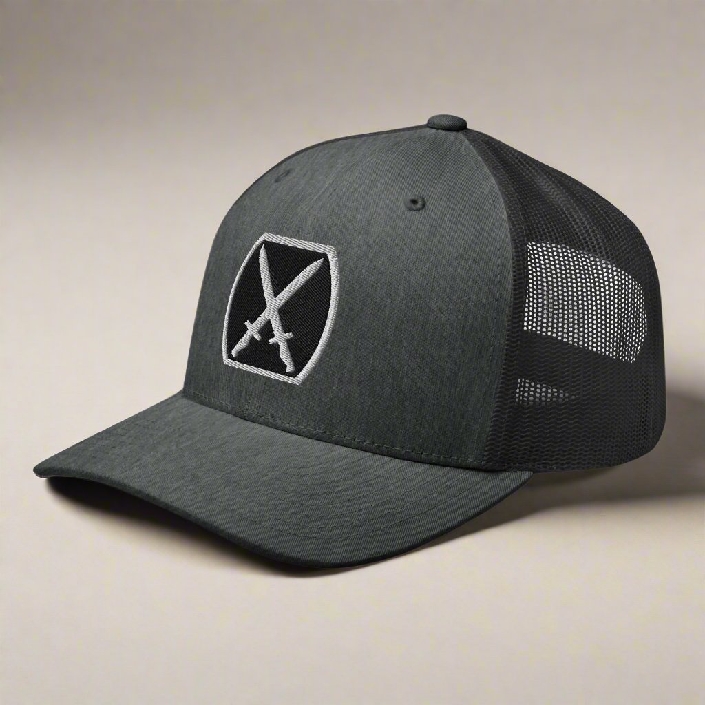 10th mountain division insignia snapback trucker hat