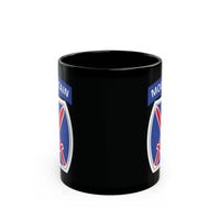 10th mountain insignia on a black coffee mug