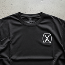 Black t-shirt with 10th mountain division insignia on the left chest