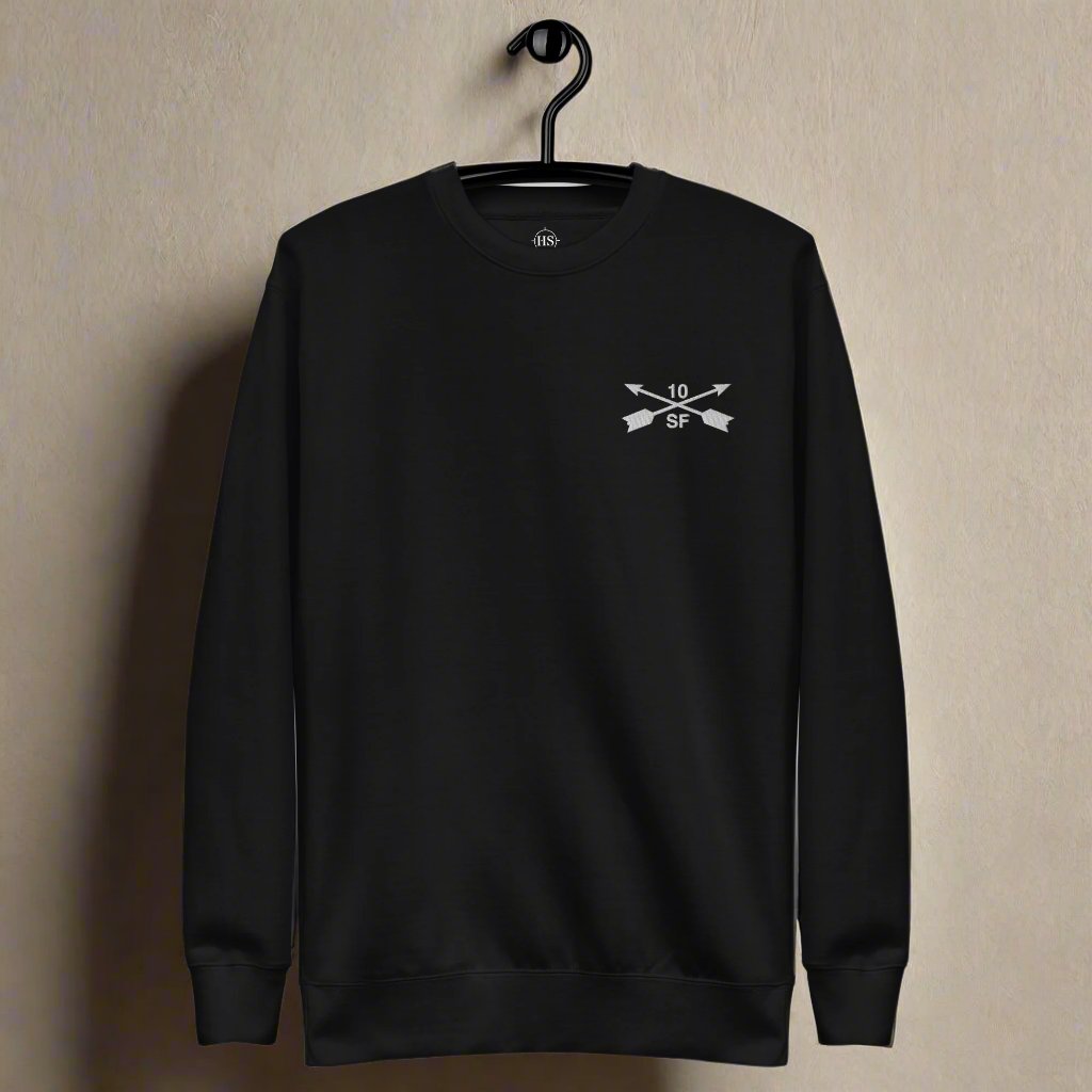 10th special forces group sweatshirt with embroidered design