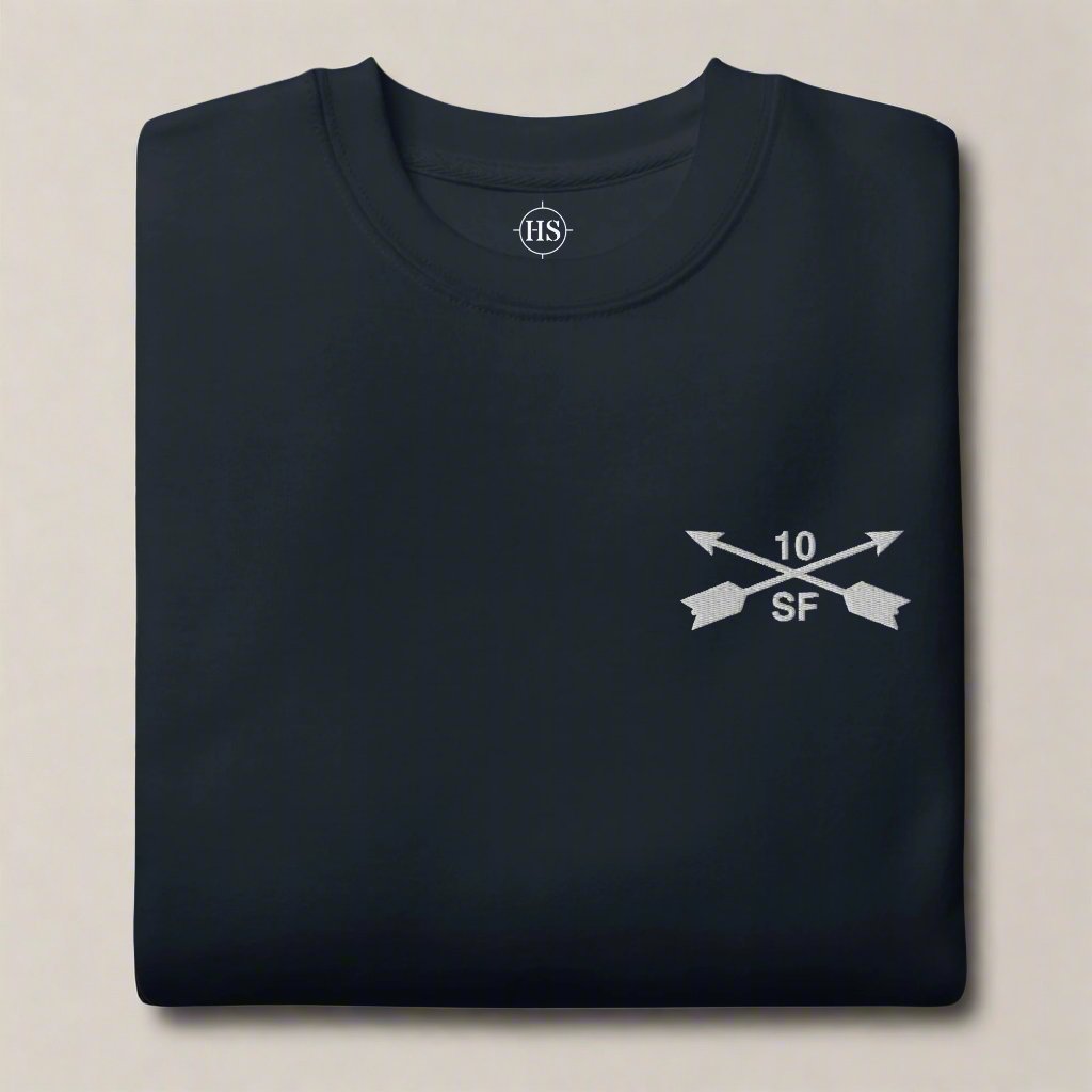 10th special forces group sweatshirt with embroidered design