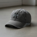 Distressed dad hat with 10th special forces group roman numeral design