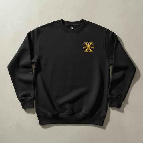 Sweatshirt with 10th special forces group roman numeral design on the left chest