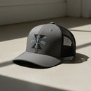 Gray snapback cap with 10th special forces insignia and roman numeral design