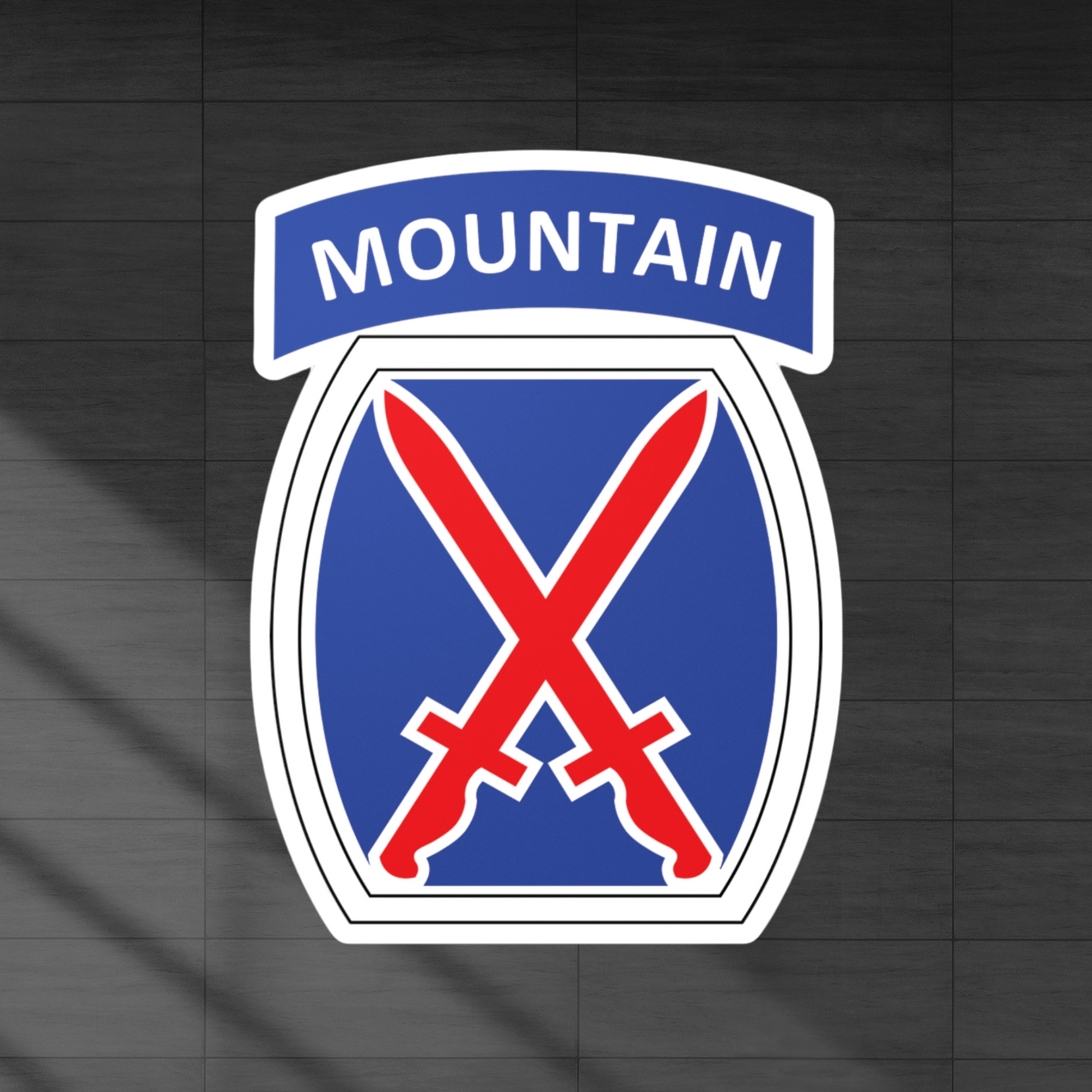 10th mountain insignia vinyl decal sticker