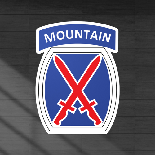 10th mountain insignia vinyl decal sticker