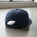 navy distressed dad hat with embroidered 11th airborne insignia