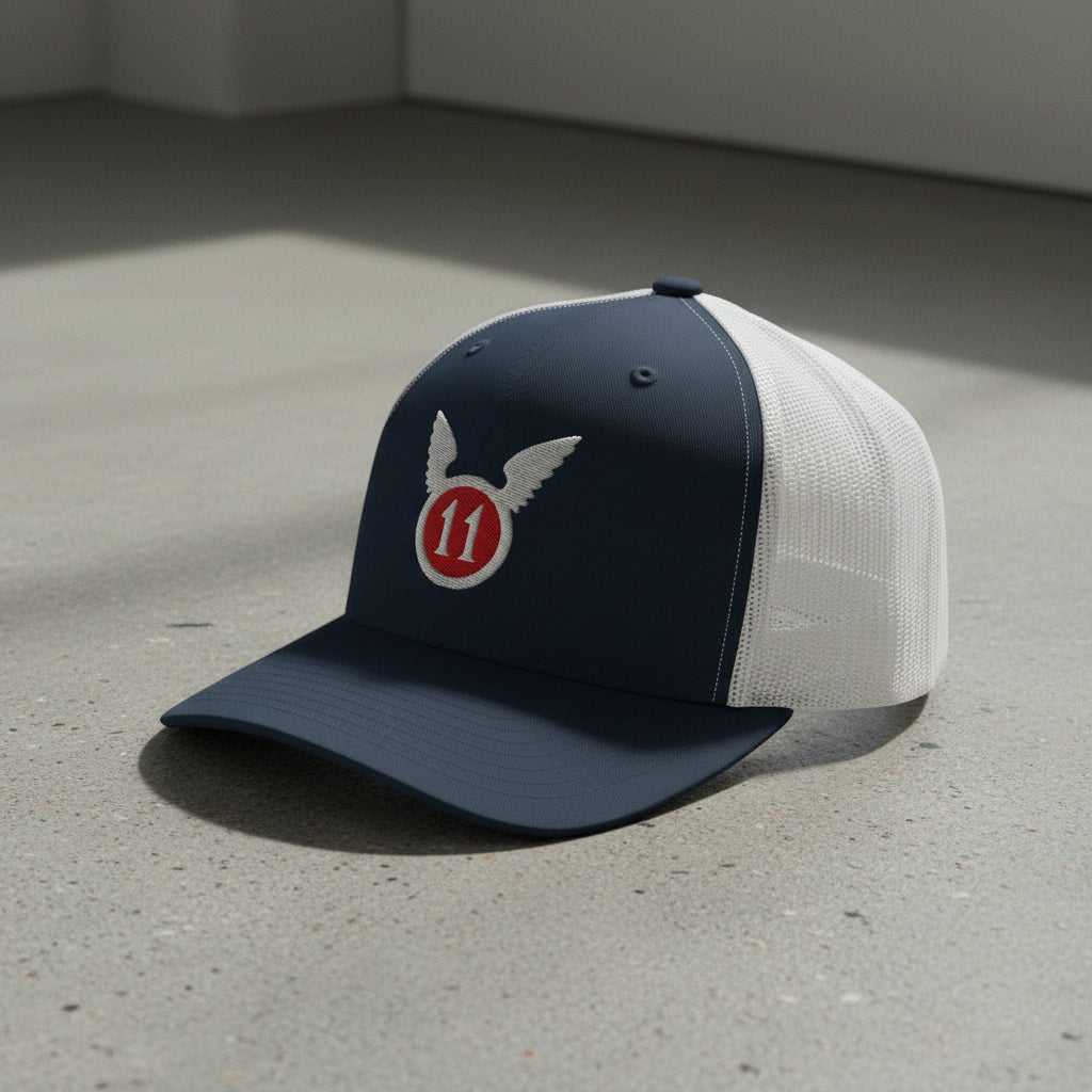 11th Airborne Snapback Trucker Hat Embroidered