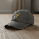 Distressed dad hat with 158th aviation regiment insignia