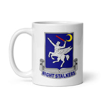 11oz white coffee mug with 160th SOAR insignia 