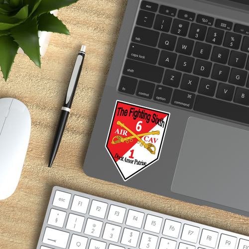 1st squadron 6th cavalry fighting six decal sticker