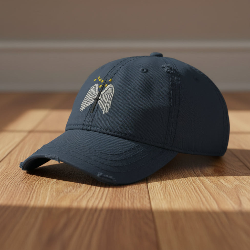 Distressed dad hat with 16th combat aviation brigade insignia