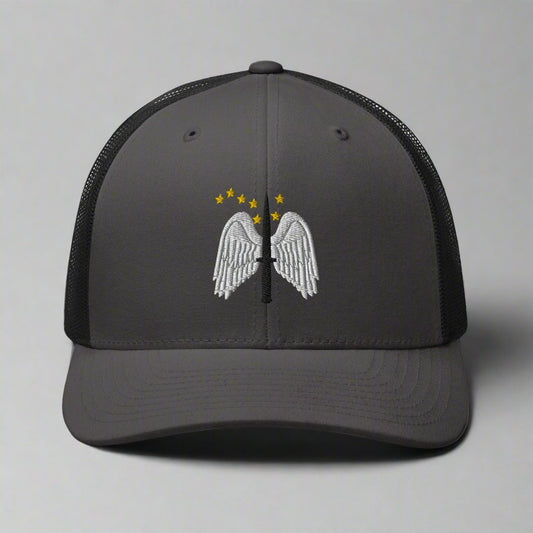 16th combat aviation brigade shoulder insignia embroidered on a snapback trucker hat.