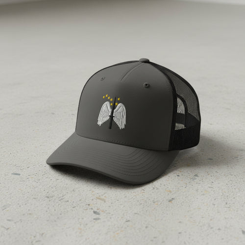 16th combat aviation brigade shoulder insignia embroidered on a snapback trucker hat.