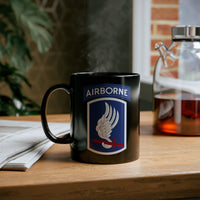 173rd airborne brigade insignia on a black coffee mug