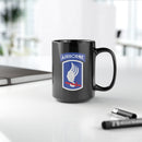 173rd airborne brigade insignia on a black coffee mug