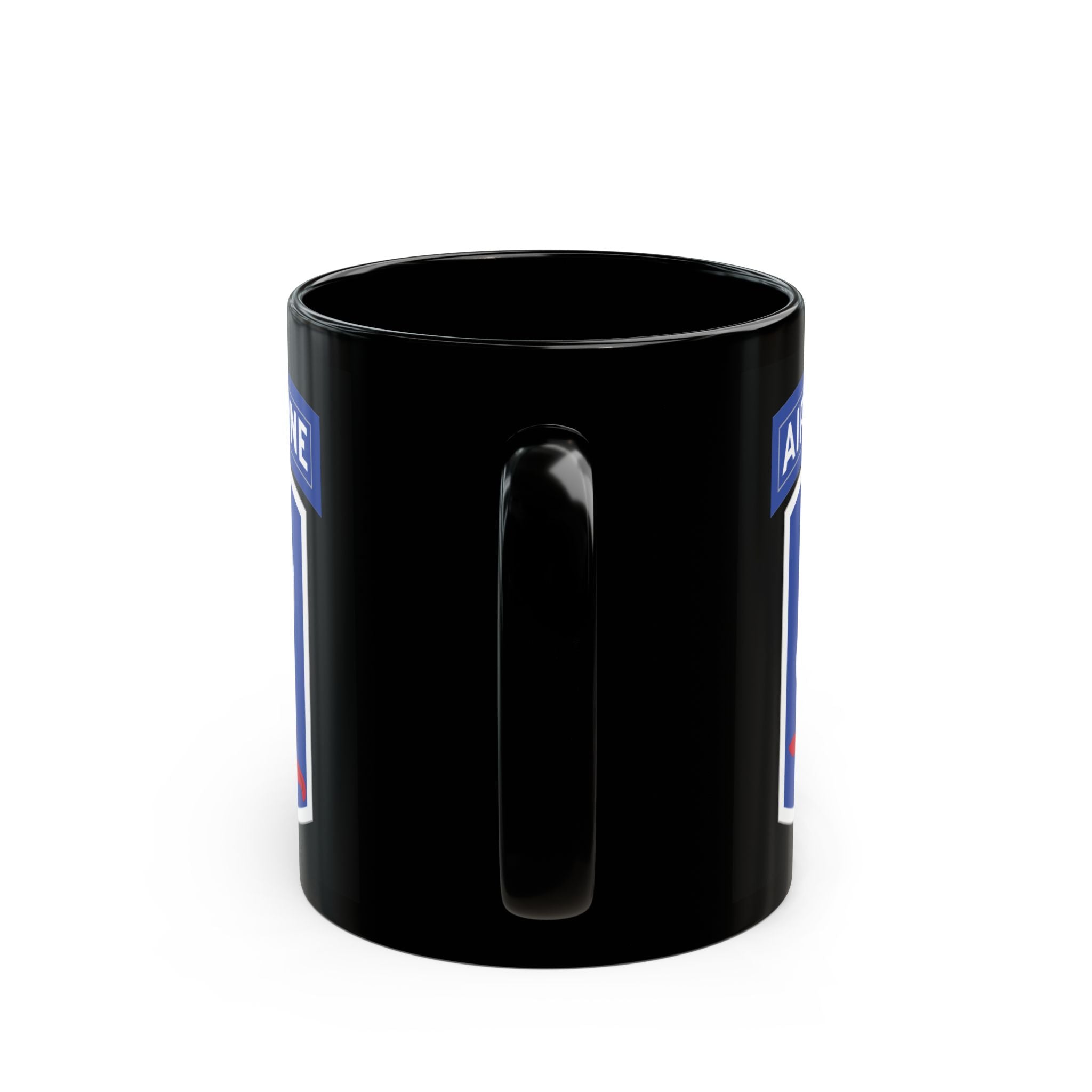 173rd airborne brigade insignia on a black coffee mug