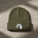 Ribbed knit beanie with 18th Airborne Corps insignia