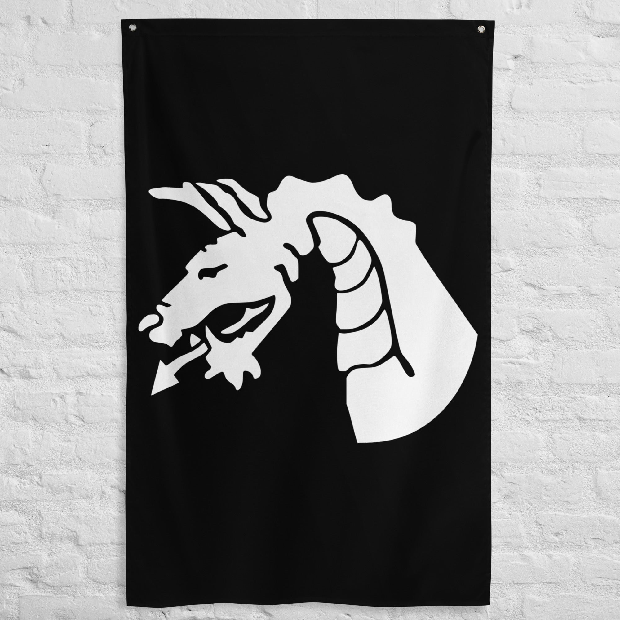 18th airborne dragon insignia on a black flag