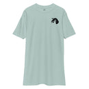 light blue t-shirt with 18th airborne corps insignia on the left chest