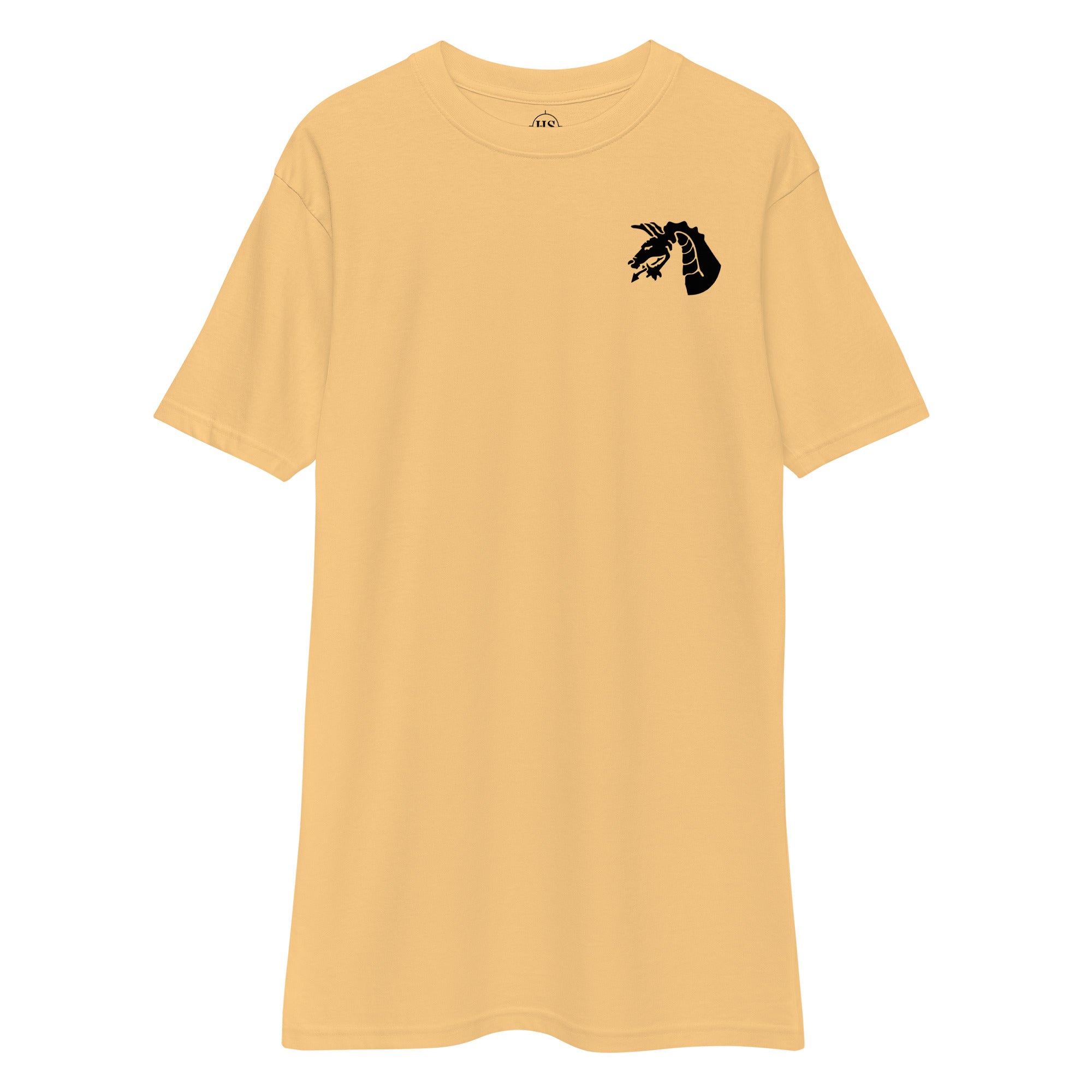 gold t-shirt with 18th airborne corps insignia on the left chest
