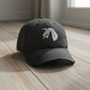 Distressed dad hat with 18th airborne corps insignia 