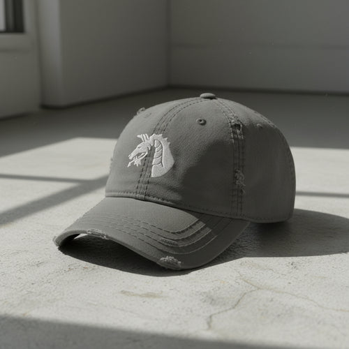 Distressed dad hat with 18th airborne corps insignia 