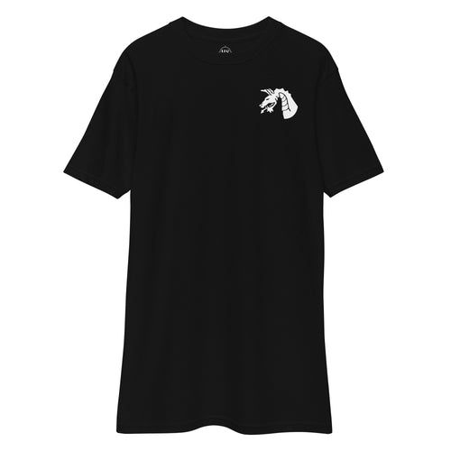 black t-shirt with 18th airborne corps insignia on the left chest
