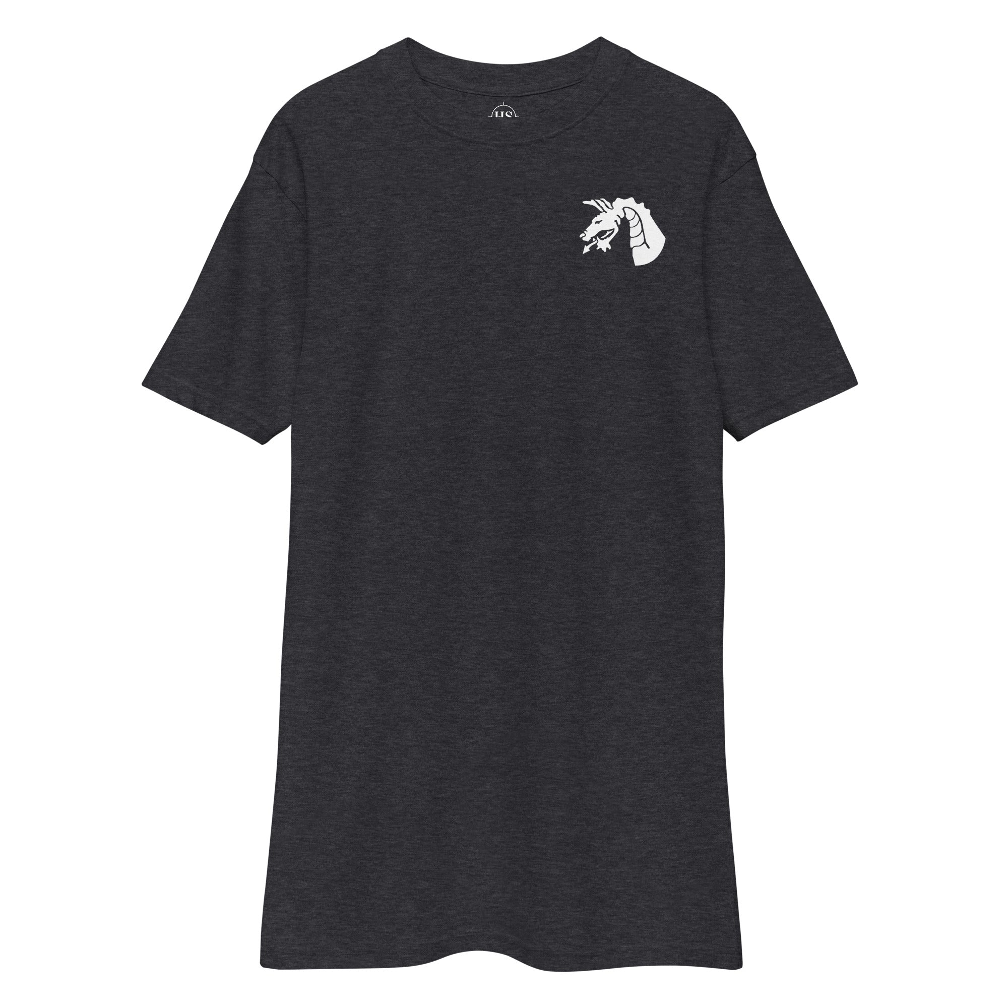 charcoal t-shirt with 18th airborne corps insignia on the left chest