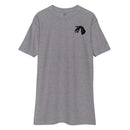grey t-shirt with 18th airborne corps insignia on the left chest