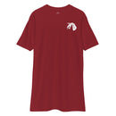 red t-shirt with 18th airborne corps insignia on the left chest