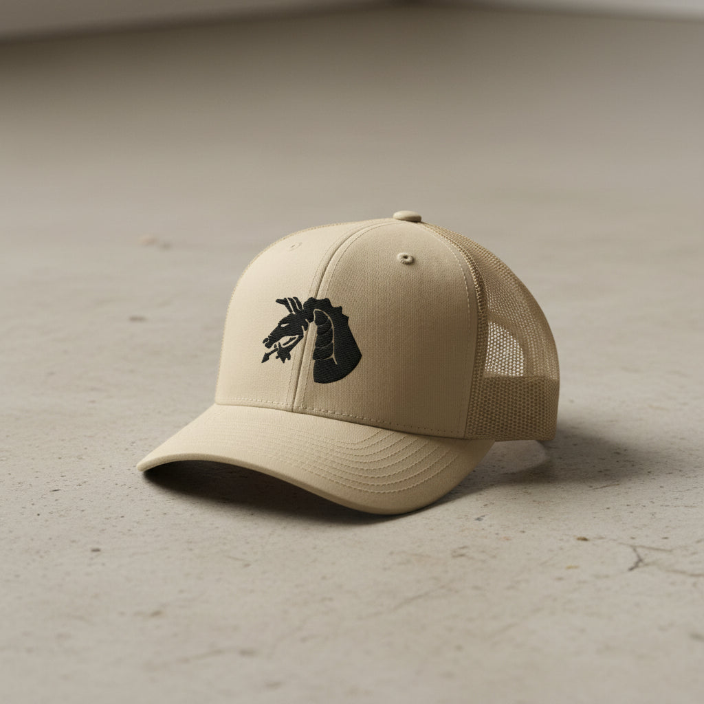 18th airborne dragon insignia on a trucker hat