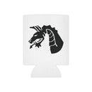 White can cooler with 18th airborne dragon design on a white background
