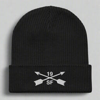 19th special forces group ribbed beanie with embroidered design