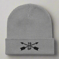 19th special forces group ribbed beanie with embroidered design