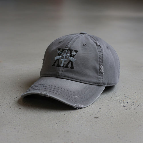 Distressed dad hat with 19th special forces group insignia and roman numeral design