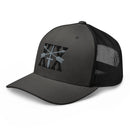 snapback trucker hat with 19th special forces insignia and roman numeral design