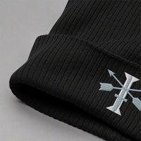 Black beanie with 1st Special Forces roman numeral design.